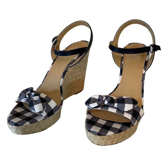 Michael Kors Shoes - Michael Kors Pippa Gray White Espadrille Wedge Heels 9.5